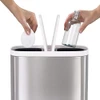 Joseph Joseph Split Step Trash Can Recycle Bin Dual Compartments Buckets New