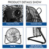 BILT HARD 20 INCH HEAVY DUTY FLOOR FAN - BLACK