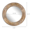 Barnyard Designs 31.5" Rustic Round Wood Mirror B07SK11VM2 - Brown New