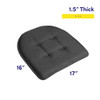 Sweet Home Collection Chair Cushion Memory Foam Pads Tufted Non Skid 2 Count New