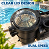 XtremepowerUS 1.5HP Above Ground Pool 2-Speed High Flow B01AB46PEE - Black New