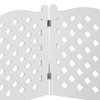 Etna 3 Panel Pet Gate - Trifold White Trellis Dog Gate for Stairs New