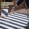 Strickland Home Outdoor Rug 6 x9 ft, Plastic Rug for Patio, Black & White New
