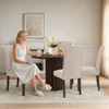 Upholstered Dining Chair Modern Stylish Kitchen Diner Fabric Set of 2 New