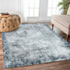 YARNSCAPE 9' x 12' Machine Washable Area Rug, Non-Slip Low-Pile Carpet New