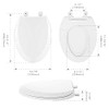 WSSROGY Elongated Toilet Seat, Slow Close Toilet Seat with Cover, Easy Install New