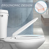WSSROGY Elongated Toilet Seat, Slow Close Toilet Seat with Cover, Easy Install New