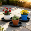 TITE Plant Saucer 16 inch, Heavy Large Planter Durable Thicker Plastic - Black New