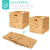 Best Choice Products 12x12in Hyacinth Baskets Rustic Set Of 5 Multipurpose New
