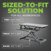 Standing Desk Converter Tabletop Stand 34.6" Ergonomic Dual Monitor - White New
