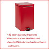 McKesson 81-35267 Entrust Waste Can, Square, 8 gal, Red New