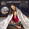 Royal Therapy Weighted Blanket Heavy 100% Cotton(80"x87"30lbs, Satin Gold) New