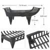 hykolity 30 in. Cast Iron Fireplace Grate, Heavy Duty Fire Grates#B0BF9W6HH5 New