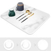 ZEAVOLA Dish Drying Mat 24" x 16" Super Absorbent B0CPY7S694 - White/Marble New