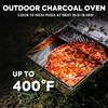 ICECO Charcoal Grill Accessories Portable BBQ Stainless Steel Folded - Silver New