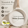 CAROTE Nonstick Pots and Pans Set White Granite Induction Kitchen Cookware New
