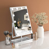 FENCHILIN Lighted Hollywood Makeup Mirror 360° Free-Rotation 12 LEDs - White New