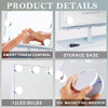 FENCHILIN Lighted Hollywood Makeup Mirror 360° Free-Rotation 12 LEDs - White New