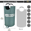 DOKEHOM 115L X-Large Laundry Basket, Collapsible Laundry Hamper - Green&Sliver New