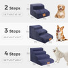 Kphico Dog Stairs,High Density Foam Pet Stairs 2 Tiers,11.8" High Non-Slip Pet New