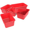 Storex Classroom Portable Cubby Bin, 5-Pack - Red New