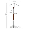 Tatkraft Dandy Clothes Valet Stand Freestanding Suit Hanger - Wood/Steel New