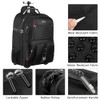 ZOMFELT Rolling Backpack Travel with Wheels 17.3 Inch Wheeled Laptop - Black New