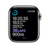 APPLE WATCH SERIES 6 GPS CELL 44MM GRAPHITE STAINLESS STEEL CASE BLACK BAND