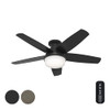HUNTER FAN 48 INCH BLACK INDOOR CEILING FAN LIGHT (RENEWED) SIZE: YOUTH 48"