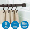 iDesign Cameo Metal Tension Rod Adjustable Customizable Curtain Rod for Bathtub New