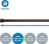 iDesign Cameo Metal Tension Rod Adjustable Customizable Curtain Rod for Bathtub New