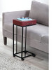 E.P.C. Wood and Metal Rolling Side Table with Drawer B0B4T24CFC New