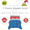 Franco The Grinch Christmas Bedding 7 Piece Queen Comforter and Sheet Set New