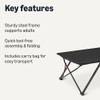 Amazon Basics Folding Camping Cot 81.5 x 30.4" Twin Steel Frame 350 lb - Black New