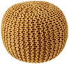 REDEARTH Round Pouf Ottoman Hand Knitted Boho Poof Footrest B07RXKZ11M - Mustard New