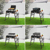 YUKON GLORY PORTABLE GRILL TABLE GRIDDLE STAND FOR BLACKSTONE - BLACK