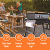 YUKON GLORY PORTABLE GRILL TABLE GRIDDLE STAND FOR BLACKSTONE - BLACK
