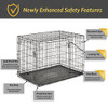 New World by Midwest 42" Double Door Crate, 71-90 lbs { B01DLS2I5W} - Black New