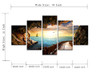 Sunset Seagulls Stone Scene Landscape Picture Modern Painting CG-5420-5P-60x32 New