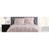 TRULY SOFT Pleated Oeko-TEX Duvet Set Blush Polyester 3-Piece King New