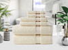 COTTON CRAFT Ultra Soft 6 Piece Towel Set - 100% Cotton Towels - Ivory New