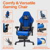 XCGAME Gaming Chairs Video Game Ergonomic Easy Lift Adjustable Backrest Blue New