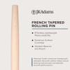 J.K. Adams French Tapered Rolling Pin Wooden Baking Dowel 20.5" x 1.75" New