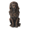 Glitzhome 20.75H MGO Guardian Sitting Lion Statue 2025400011- Brown New