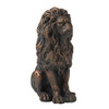Glitzhome 20.75H MGO Guardian Sitting Lion Statue 2025400011- Brown New