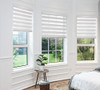 Everyday Celebration Roller Window Shades Zebra Blinds Wide Thick Stripe - White New