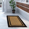 Kempf Black Border Coco Coir Door Mat, 24" x 48", Woven Backed, Heavy Duty New