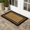 Kempf Black Border Coco Coir Door Mat, 24" x 48", Woven Backed, Heavy Duty New