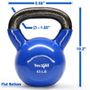 Yes4All Vinyl Coated Kettlebell Weights Set 45 lb - Black New