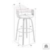 ARMEN LIVING DAXTON MID-CENTURY SWIVEL BAR STOOL - SINGLE - CAMEL/ OAK